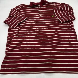 VTG The Masters Augusta National Golf Shop Striped POLO SHIRT Men's XL